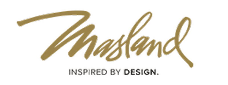 Logo featuring the word 'Maslan' in elegant script with the tagline 'INSPIRED BY DESIGN'.